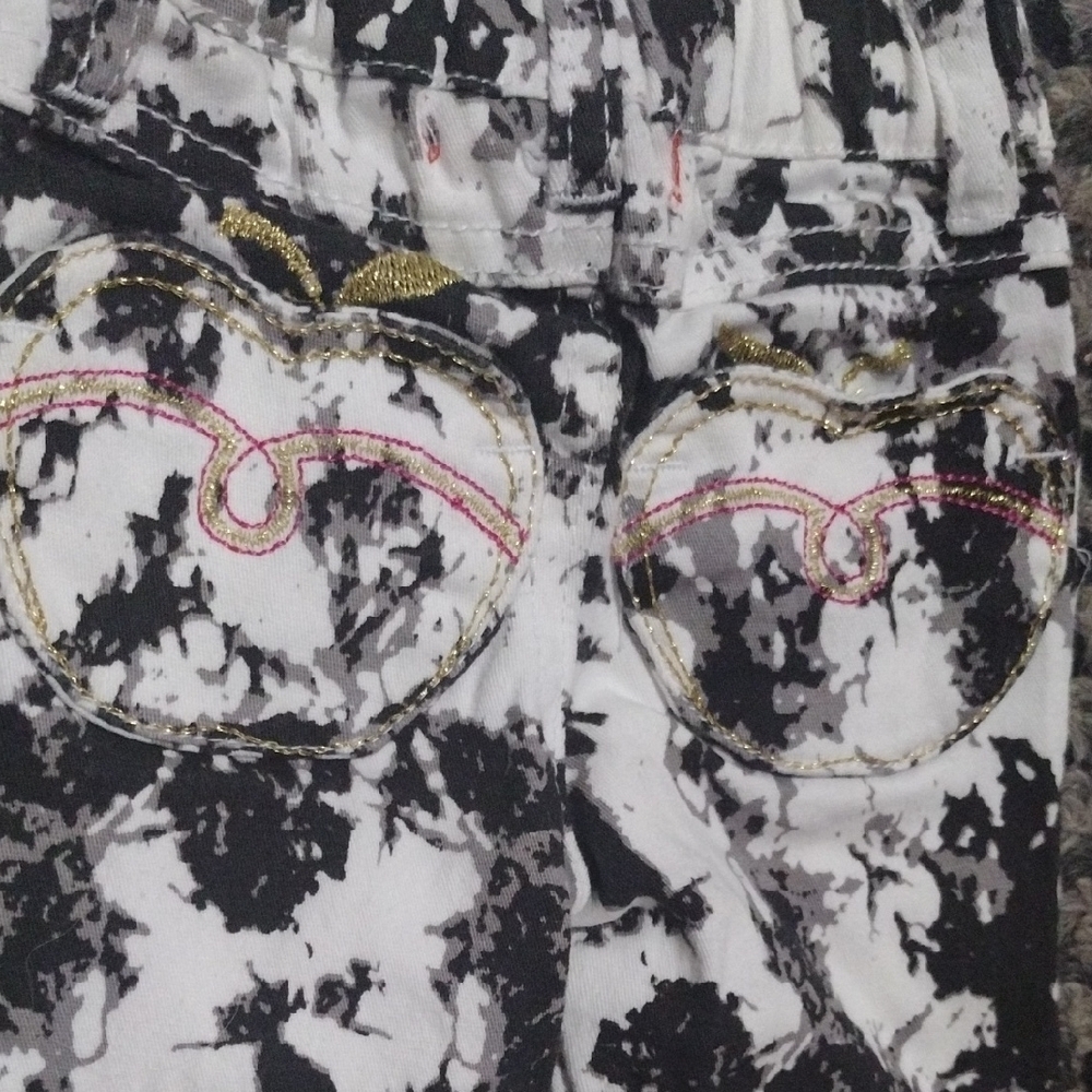 Apple Bottoms Pink and White Love Tee with Black Splatter Set - Picture 11 of 17